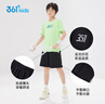 361°兒童短褲夏季男女童3-12歲透氣運(yùn)動(dòng)褲梭織五分褲 黑 140 曬單實(shí)拍圖