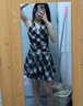 斤慕復(fù)古格子連衣裙女2025夏季新款女裝修身顯瘦法式掛脖露肩裙子 復(fù)古格子 L 建議108-118斤 曬單實(shí)拍圖