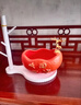 簡約現(xiàn)代陶瓷雕刻桌擺喬遷新居禮品客廳桌面裝飾 【橘色】歡迎回家加架子 曬單實拍圖
