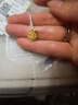 周六福 黃金吊墜耳釘女款5G足金浪漫絲絨玫瑰花掛墜耳飾   計價 吊墜-2.14g 曬單實拍圖