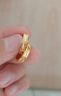周六福18K黃金耳環(huán)耳飾耳釘生日禮物女C0913782 一對七夕情人節(jié)禮物 曬單實(shí)拍圖