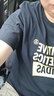 adidas情侶休閑純棉上衣圓領短袖T恤夏季新款阿迪達斯官方輕運動 黑色   XL 曬單實拍圖