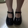 霍蜻粗跟高跟小皮鞋女2025夏季新款小個(gè)子厚底增高法式瑪麗珍單鞋女 黑色 36 (230mm) 曬單實(shí)拍圖