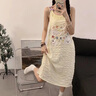 另約可愛小狗睡裙女生新款夏季性感吊帶棉質帶胸墊睡衣甜美可愛家居服 D139 小狗 固定胸墊 2XL 曬單實拍圖