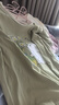 芬騰夏季薄款短袖純棉家居服大碼可愛睡衣全棉女款連衣睡裙 草綠 L 曬單實(shí)拍圖