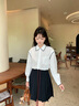 香影學(xué)院風(fēng)藏青色百褶半身裙女2025秋裝新款小個(gè)子短款高腰a字裙 藏青 S 155/60A/85-95斤 曬單實(shí)拍圖