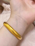 BUKKEHAVE金包銀蓮花心經(jīng)手鐲實(shí)心手鐲男女泥鰍背手鐲手環(huán)送女友生日禮物 8mm磨砂心經(jīng)【圈口56】【包金約1 (備) 曬單實(shí)拍圖