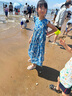 ASK JUNIOR兒童純棉裙子夏女大童飛袖連衣裙青少年碎花裙荷葉邊 藍(lán)色  160  曬單實拍圖