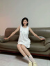 莫代爾背心吊帶睡裙女100%純棉夏季薄款帶胸墊睡衣女2025新款學(xué)生家居女 42M25042 帶胸墊  100%純棉 L 100-120斤 當(dāng)天發(fā),現(xiàn)貨 曬單實(shí)拍圖