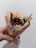 多想余小花束迷你花束真花小花束口袋花干花花束鮮花手捧花永生花擺件 玫瑰-粉色紙口袋花 曬單實(shí)拍圖