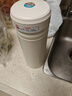瓷朽閣大口徑陶瓷內(nèi)膽保溫杯大容量非涂層泡茶專用可裝中藥兒童吸管水杯 米黃色【真陶瓷內(nèi)膽+陶瓷蓋】 曬單實(shí)拍圖