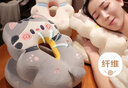 艾薇午睡枕小學(xué)生趴睡枕辦公室午休神器兒童睡覺(jué)抱枕小枕頭 灰貓 曬單實(shí)拍圖
