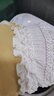 笛莎童裝女童T恤2024夏季兒童刺繡蕾絲撞色假兩件短袖T恤 米色 140 曬單實拍圖