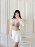 莫代爾法式純欲性感蕾絲本命年內(nèi)衣女超薄款聚攏收副乳防下垂文胸罩套裝 灰色[高檔內(nèi)衣禮盒裝送老婆] L 34B(75B) 曬單實拍圖