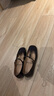 他她（TATA）女鞋瑪麗珍秋款復(fù)古平跟單鞋時(shí)尚羊皮一字扣帶鞋7H007CQ5 啡色 37 曬單實(shí)拍圖