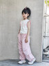童話酷酷女童夏裝套裝2024新款洋氣時髦工裝褲夏季兒童中大童薄款兩件套潮 NY92粉色 130 曬單實拍圖
