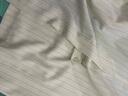 百圖betu女裝2025夏季新款西裝條紋后幅開叉寬松七分袖外套女2503T69 米白 M 曬單實(shí)拍圖