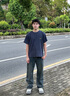 izzue IT時(shí)尚潮流牛仔褲男士夏季舒適百搭通勤直筒褲子男 曬單實(shí)拍圖