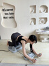JCZS德國品牌健腹輪多功能健身板自動(dòng)回彈瘦肚子練腹肌俯臥撐平板支架 冰川灰+拉繩 曬單實(shí)拍圖