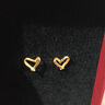 行金銀中黃金耳飾999足金絲帶心形黃金耳釘計價(jià)生日禮物 七夕 送女友 絲帶愛(ài)心耳釘按實(shí)發(fā)多退少補 約1.4g 多退少補 曬單實(shí)拍圖