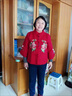 恒源祥媽媽秋裝紅色婚禮服上衣中年婦女刺繡開衫中老年女春秋裝洋氣外套 酒紅外套 L (建議90-105斤) 曬單實拍圖