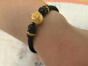 周六福六字真言珠黃金轉(zhuǎn)運(yùn)珠男生日禮物定價A1713452約1.36g手繩 曬單實拍圖
