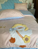 無(wú)印良品三麗鷗系列全棉貼布床上四件套純棉100%卡通床單被套家用宿舍套件 鴨吖粉藍【100%優(yōu)質(zhì)全棉】 1.8m 床單款 四件套-被套200*230cm 曬單實(shí)拍圖