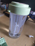中麒水杯花茶杯男女學(xué)生高顏值吸管杯運動杯子便攜耐高溫咖啡折疊杯 青果綠 600ml【雙飲口+茶倉】 曬單實拍圖