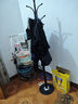 全品屋衣帽架衣架落地晾衣架臥室掛衣架入戶掛衣服置物架家用曬衣服掛架 咖啡色（34CM豪華加厚大理石） 優(yōu)質(zhì)加粗碳鋼主桿 曬單實(shí)拍圖