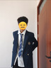 凱美涵西裝禮服dk日系設(shè)計刺繡雙排扣復(fù)古西裝學(xué)院風(fēng)男生戧駁領(lǐng)西服套裝 黑色+（送東中徽章） L 曬單實(shí)拍圖