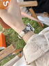 Z&Y適用用iwatch10表帶S9奢華S10四葉草貝母拼接蘋果手表s7皮質(zhì)applewatchS8夏天s6代氣質(zhì)Se精致女款 奶油白金扣 【適用新品10代iwatch】42mm表盤 曬單實(shí)拍圖