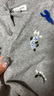 UR2025秋季新款女立體蝴蝶結花朵裝飾短袖針織開(kāi)衫UYY950057 冷灰 L 曬單實(shí)拍圖