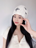 獺惠月子帽日系休閑蝴蝶印花帽女四季包頭防風(fēng)空調(diào)帽顯臉小透氣堆堆帽 黑蝴蝶堆堆帽-米色-均碼(56-62) 曬單實(shí)拍圖