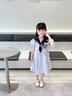 G.DUCKKIDS童裝女童連衣裙夏季2024新款洋氣女大童夏裝學(xué)院風(fēng)純棉兒童裙子潮 藏青 吸汗棉質(zhì) 160 建議150-160cm12-13歲 曬單實拍圖