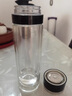 RICH YOUR HOME德國品質(zhì)茶水分離杯一鍵開蓋雙層玻璃杯防摔防爆高硼硅車載水杯 [排氣閥設(shè)計]商務(wù)黑500ml 曬單實拍圖