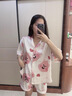 莫代爾2026新款卡通可愛(ài)冰絲涼感短袖套裝夏季天睡衣女大碼帶胸墊家居服 20010女新款_【帶胸墊_主圖款】 M 女(建議體重80-100斤) 曬單實(shí)拍圖