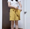相伊戀人山本工裝裙褲女夏季薄款2025新款寬松闊腿五分褲休閑冰絲運(yùn)動(dòng)短褲 蜜蠟黃 M 【適合90-110斤】 曬單實(shí)拍圖