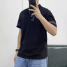DVHNMK國(guó)際品牌男裝t恤短袖polo衫男士夏季商務(wù)休閑拼接翻領(lǐng)寬松體恤衫 黑色 /現(xiàn)貨速達(dá) M /105-120斤 曬單實(shí)拍圖
