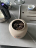 復(fù)古粗陶茶葉罐子老巖泥陶瓷大號(hào)儲(chǔ)藏罐防潮家用中式密封罐醒茶罐 瓷蓋圓鼎罐-事事如意 曬單實(shí)拍圖