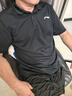 李寧短袖polo衫男夏季速干透氣t恤衫跑步運(yùn)動休閑冰絲翻領(lǐng)半袖衣服黑 曬單實(shí)拍圖