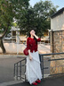 翊尚美白色半身裙女夏季2025新款高腰垂感a字蕾絲半裙長裙不規(guī)則蛋糕裙 白色 【自帶公主防透內(nèi)襯】 L 【適合111-125斤】 曬單實(shí)拍圖