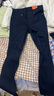 哈吉斯（HAZZYS）男裝 萊卡抗菌通勤休閑褲男ATDZP0BCF14 藏青色NV 175/78A32 曬單實(shí)拍圖