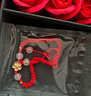 周百福 銀桃花手鏈女白玉髓轉(zhuǎn)運(yùn)珠紅繩手環(huán)生日七夕情人節(jié)禮物送女友 曬單實(shí)拍圖