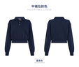 TOMMY HILFIGER25新款春夏女裝純棉美式街頭潮流金屬扣POLO領(lǐng)短款衛(wèi)衣44081 藏青色C1G M 曬單實(shí)拍圖