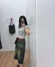 森馬（Semir）涼感T|森馬短袖T恤女短款刺繡修身休閑2025新款基礎(chǔ)圓領(lǐng)正肩夏裝 中花灰00510 XL 曬單實(shí)拍圖