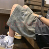 杉努短褲男士夏季新款刺繡寬松休閑褲子潮牌外穿美式男生5五分沙灘褲 008黑色+008橄欖綠 3XL 曬單實拍圖