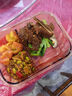 小熊（Bear）高硼玻璃保鮮飯盒可微波爐加熱專(zhuān)用餐盒格保鮮冰箱 兩格1030ml 曬單實(shí)拍圖