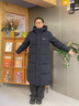 波司登（BOSIDENG）于適同款25新款羽絨服男女同款情侶長(cháng)款寬松舒適連帽面包服外套 黑青色|5978 XL 175/96A 體重約140-155斤 曬單實(shí)拍圖