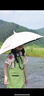 漁之源傘帽頭戴式小雨傘反光釣魚遮陽防曬防雨小魚玩圓角兒童傘帽藍(lán) 曬單實(shí)拍圖
