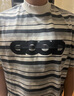 GOODBRAND【高瀚宇同款】 25SS 水洗破壞做臟條紋寬松短袖情侶T恤 黃色 L 曬單實拍圖